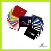 HTV Heat Transfer Vinyl Bundle 36 Pack 12" x 10" Iron on Vinyl for T-Shirt