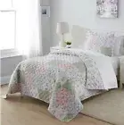 Simply Shabby Chic Full/ Queen Ditzy Floral Patchwork Quilt Set NEW