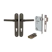 Iver Helsinki Door Lever on Oval Backplate Entrance Kit Key/Key