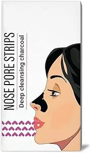 Charcoal Nose Pore Deep Cleansing Strips For Blackheads And Whiteheads Removal Aloe Vera Extract, Activated Charcoal Pack Of 4 Nose Strips