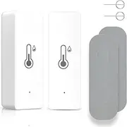 2Pcs WiFi Thermometer Hygrometer Data Storing Digital Temperature Hygrometer Auto Operated Temperature Humidity Sensor Intelligent Adjustment Wireless Humidity Sensor Meter for Home