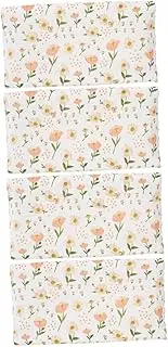 ifundom Washable Bassinet Mattress Pad Skin Friendly Crib Mattress with Elastic Design for for Changing Pad Floral Pattern