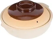 GLEAVI Vintage Style Takeaway Casserole Clay Cooking Pot Lid Rice Pot for Stovetop Cooking Safe Handle Heat Resistant for Dinner Party