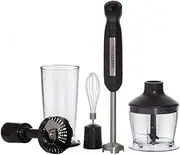 MasterPro 4 in 1 Ultimate Handheld Blender, Black/Stainless Steel