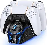 ALEEMTRY PS5 Controller Charger & Stand - Accessory with Cool Appearance and 2-3 Hours Fast Charge for Playstation 5/Edge (Black)
