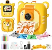 ARNSSIEN Kids Camera Instant Print with 7 Print Paper (4 Color/3 B&W) - 2.4” Screen Instant Camera for Kids Ages 3-12,1080P,180° Flip Lens,32GB TF Card - Christmas Birthday Present for Boys & Girls,M2