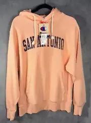 Champion NWT Men’s Reverse Weave Peach SAN ANTONIO Hoodie Sweatshirt Sz MEDIUM