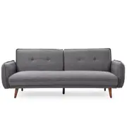 Sarah Sofa Bed Elegant and Comfortable Convertible Couch for Compact Living Spaces Dark Grey