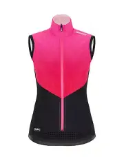 Santini Women's Redux Genio Cycling Wind Vest in Pink - Made in Italy