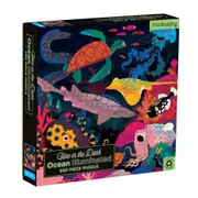 500pc Mudpuppy Kids Glow In Dark Jigsaw Puzzle Game Toy 51x51cm Ocean 8+