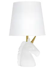 Lalia Home 15.5in Sparkling Glitter Unicorn Table Lamp