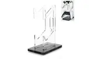Universal Acrylic Dual Gaming Console Controller Holder Console Station Stylish Home Office Gaming Desk Black Base