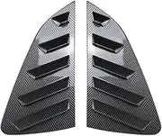 YJVVWQVF Window Louver Cover Compatible for VW Polo MK4 9N MK5 6R 6C MK6 AW TSI MPI GTI 2001-2023 Rear Triangle Window Shutters Sunshade Air Vent(Carbon Look Polo MK6)