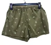Grayson Threads Pajama Shorts Green Floral Size XL New
