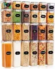24 PCS Airtight Food Storage Containers with Lids for Kitchen and Pantry