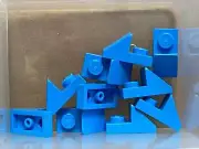 LEGO Parts - Dark Azure Slope 45 2 x 1 with 2/3 Cutout - No 92646 - QTY 10