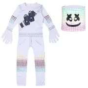 Kids Teen Dj Marshmello Mask Jumpsuit Costume A 130cm