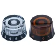 4 Pcs Acrylic Knob Volume Tone Control Knob Potentiometer Cap Guitar Bass Parts