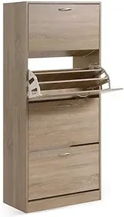 Artiss Shoe Rack Storage Cabinet Organiser 60 Pairs Wood Shelf Drawer Footwear Closet Organization Space Saving Home Decor Furniture Bedroom Hallway Entryway Stylish Durable Sturdy Easy