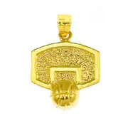 14K Gold Basketball Backboard Charm