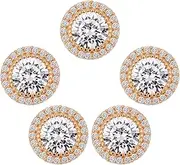 [HAWSON] Crystal Tuxedo Studs for Mens Tuxedo Shirt,5 PCS Tuxedo Buttons for Birthday Wedding Party Christmas.