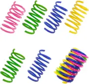 Cat Spring Toys, 60 Packs Colorful and Durable Plastic Spring Coils That Attract