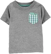 Just One You made by carter's Baby Boys' Whale Plaid Top - (Blue, 6M)