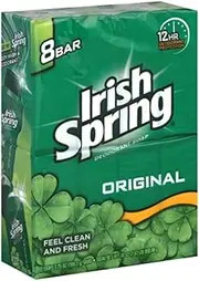 Irish Spring Deodorant Bar Soap Original, 3.75 oz bars, 8 ea (Pack of 2)
