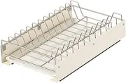 FytStycale Pull Out Cabinet Organizer Storage Box Multi-Purpose Kitchen Utensils Dish Rack Pull Out Kitchen Drawer for, as described, Plate Rack