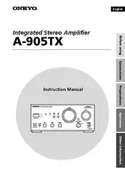 Onkyo A-905TX Amplifier Owners Manual