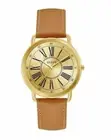 Guess 40mm Women's Kennedy Watch W1068L4 Tan Strap and Gold Dial