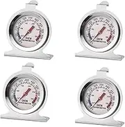 Anhoer 4X Stainless Steel Oven Thermometer Dial Oven Thermometer Portable Food Cooking Baking 50-300℃r for Food BBQ Baking Fan Oven