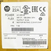 Allen-Bradley 22A-B012N104 PowerFlex 4 2.2 kW 3 HP AC Drive AB 22AB012N104