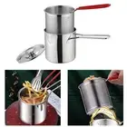Small Deep Fryer Pot Practical Kitchenware Soup Pot Frying Basket for