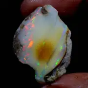28.70 Ct Amazing Ethiopian "Play-Of-Color" Fire Opal Rough 100% Natural Gemstone