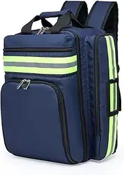 First Aid Bag Empty, First Aid Backpack, Professional Supplies Haversack Bag with Inner Dividers,Emergency Bag,Trauma Bag for Camping,Hiking,Outdoor Travel(Blue)