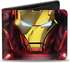 Buckle-Down mens Pu Bifold - Iron man Wallet MADE IN USA