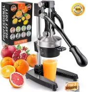 Cast-Iron Orange Juice Squeezer - HeavyDuty Professional Citrus Juicer Stainless