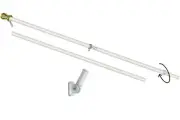6ft Flag Pole Tangle Free Flag Pole Spinning Residential Wall Pole Kit Bracket W