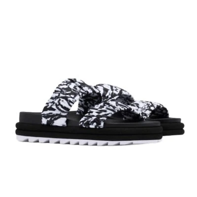NEW! Sorel Women's Roaming Two Strap Slide Sandals Black and White Size 8