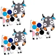 [LALADEFIEE] 3 Pcs Unique Cow Brooch for Student Alloy Breast Pin Creative Brooch Design Random Color