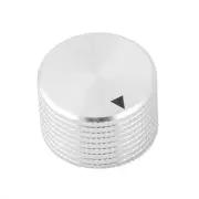 Aluminum Alloy Knurled Cap Potentiometer Control Knob Silver Tone 6mm Hole Dia