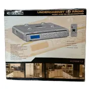 Curtis Under Cabinet CD Radio with AM/FM Tuner and Clock Remote Control Silver