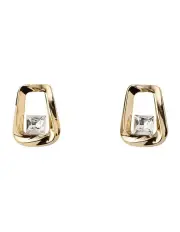 Mocha Skylar Stud Earrings - White