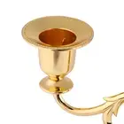 3 Arms Metal Candle Holder Candelabra Wedding Candlestick Decor (Gold)