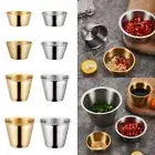 Silver Gold Seasoning Dish Mustard/Salad/Tomato Condiment Container Restaurant