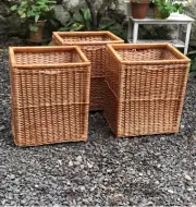 eco-friendly wicker organizer handmade laundry hamper toy rattan storage basket