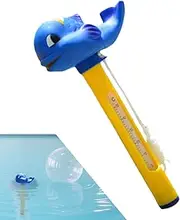 Floating Pool Thermometer - Fast Response Water Temperature Gauge | Double-Screen Display Floating Pool Temperature Gauge | Water Temperature Thermometer for Pool, Spa, and Aquarium