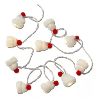 NIB Tag Knit Hat String Lights Christmas Tree 6 Feet Long Winter Decoration