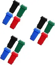 Angoily 3sets Mini Trash Can Pencil Holder with Lid Adorable Desk Organizers and Fun and Practical Miniature Waste Bins for Office and Home Use 4pcs*3